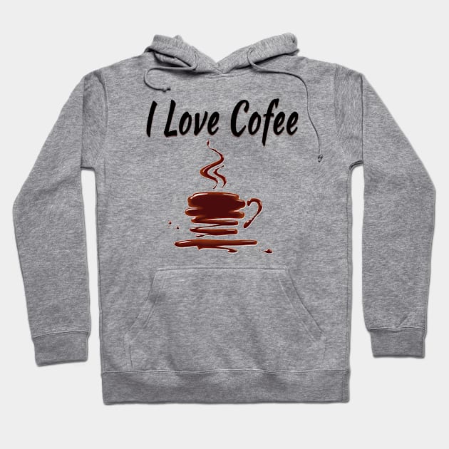 I Love Coffee Hoodie by DexterFreeman